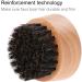 Boar Bristles Beard BrushSmall and Round Wood Beard Brush -Light Weight Black Walnut Wood Beard Brush for Men(1#) - Buy Online on GoSupps.com
