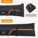 InduSKY Waterproof Full Padded Ski Bag - 900D Polyester, Adjustable Length - Fits Skis Up to 200cm - Portable Snow Travel Bag - Black-Orange - Buy Online on GoSupps.com
