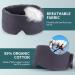 Handmade Cotton Eye Sleep Mask - Blackout, Comfortable & Breathable - Large Size, Adjustable - Grey - Buy Online on GoSupps.com