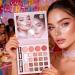 Palette de maquillage de fards paupi res 24 couleurs chatoyants et nacr s pour voyage quotidien Halloween f te femmes adolescentes filles - Buy Online on GoSupps.com