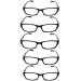 Flevado 5 Pack reading glasses women or men strengths of the glasses read aids+1.0/+1.5/+2.5/+3/+3.5/+4 are selectable H +1.0 Dioptria
