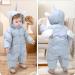 Baby Winter Hooded Snowsuit Jumpsuit | Fleece Jacket Coat for Toddler Boys Girls (3-6 Months) - Grey - Buy Online on GoSupps.com