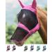 Harrison Howard Caremaster Pro Luminous Horse Fly Mask Large Eye Space Long Nose with Ears UV Protection for Horse Pink (XL) cold blood (XL) Pink