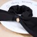 Dervivea Vintage Ribbon Bow Hair Tie Scrunchies Black Satin Hair Scrunchies Ribbon Bunny Ear Hair Rope Silk Elastic Hair Tiew Bowknot Ponytail Holder Hair Ties Decorative Hair Accessories for Women - Buy Online on GoSupps.com