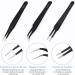 Tweezers Set of 3 Precision Tweezers Antistatic ESD Safety Stainless Steel Tweezers Set Non-Magnetic for Detailed Work and Repairs of Computers Mobile Phones Watches 12 5cm - Buy Online on GoSupps.com