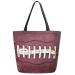 ZzWwR 3D Close Up Of American Football Print Extra Large Canvas Shoulder Tote Top Storage Handle Bag for Gym Beach Weekender Travel Reusable Grocery Shopping Multi&american Football