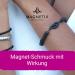 Magnetix Wellness Magnetic Bracelet Maori Hei-Matau | Elastic Lava Bead Bracelet with Magnet | Matte Black Magnetic Jewelry | XL Fragrance Saver - Buy Online on GoSupps.com