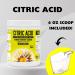 Citric Acid 3 lbs - 100% Pure Anhydrous Granular Powder for Cleaning & DIY Bath Bombs | Premium Quality with Scoop | International Shipping Available - Buy Online on GoSupps.com