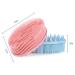 2 Pack Exfoliating Silicone Body Scrubber & Bath/Shampoo Brush - Pink/Blue | Scalp Massager for Skin Care - Wet/Dry - Buy Online on GoSupps.com
