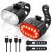 Bike Lights for Night Riding, USB Rechargeable LED Waterproof IPX5 Bicycle Lights Front and Rear Taillight Set with Mode Memory and Super Bright 4/6 Modes Options