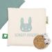 Harbalind fragrant organic warming cushion for baby & children - sniff bunnies - grain pillow herbal pillows cold (mint) 100% cotton 19x19 cm birth gift grain pillow with mint (rabbit)