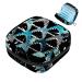 Menstruation pad bag with zipper women's napkin bag tampons collective bags for women and girls (abstract shark-tongue pattern)
