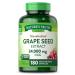 Nature's Truth Grape Seed Extract 24 000 mg | 180 Capsules | Standardized Supplement | Non-GMO & Gluten Free Formula
