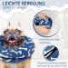 Supet Halskrause Inflatable Dog & Cat Collar | Adjustable Post-Op Protective Blue Bone Collar (L: 27.9-35.6cm) - International Shipping - Buy Online on GoSupps.com