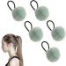 Hair Rope for Girls Girls' Colorful Pompom Hair Ring Ties Chic Pompom Hair Rope for Ponytail Fashionable Girls Hair Accessories for Daughter Sister Green - Buy Online on GoSupps.com