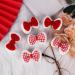 Bow Hair Clips 6 Red Silk Plush Crocodile Hair Clips Thousand Birds Grid Hair Clips New Year'S Sweet Big Red Bangs Clip Christmas Fall And Winter New Little Girl Hair Clips - Buy Online on GoSupps.com
