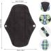 MQUPIN Reusable Women Bandage | 5 Pieces 25cm Bamboo Fiber Panty Liners | Super Absorbent & Washable with Storage Bag | Eco-Friendly Solution - Buy Online on GoSupps.com