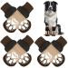 Eyein 3 pairs double-sided anti-slip socks for dogs soft dog socks Pfot protection with adjustable Velcro fastener for hardwood floors indoors brown m m brown (3 pairs)
