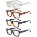 Eyekepper 4 Pack Reading Glasses Blue Light Blocking Oversized Square Computer Readers +2.50 Blue Light Blocking-b40-4 Pairs 2.5 x