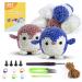 kennifer Crochet Kit for Beginners Kids - Set of 2 Cute Penguin with Step by Step Video Tutorials, Crochet Kit for Beginners Adults, Yarn, Hook, Needles, Scissors (Plus Size)