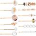 12 Pieces Faux Pearl Hair Clip Shell Barrettes Conch Pearl Hairpins Side Bangs beach seashell Hair Barrettes bobby pin for Women and Girls