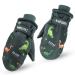 XIAOHAWANG Kids Ski Gloves Baby Boys Winter Dinosaur Glove Toddler Girls Waterproof Mittens 2-8 Years Green Dinosaur 2-4 Years