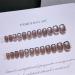 Press on Nails Short Fake Nails 24Pcs Shiny False fingernail with Self-Adhesive Jelly Nail Glue Tabs Press On False Nails - Buy Online on GoSupps.com