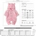 Haokaini Newborn Baby Knitted Winter Romper Hooded Ear Warmer Snowsuit 6-12 Months Pink - Buy Online on GoSupps.com