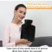 2L Hot Water Bottle with Black Furry Cover - Samply Hot Water Bag - Buy Online on GoSupps.com