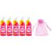 The Pink Stuff The Miracle Toilet Cleaner Gel 5Pk x 750ml + Our Gift for You: Organza Bag Size: 9 x 7 x 0.1cm