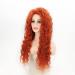 Fencca Auburn Long Curly Synthetic Wig for Women - Free Part Full Wavy Hair Replacement - Buy Online on GoSupps.com