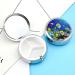 Round Tropical Ocean Fish Print Pill Box - 3 Compartment Decorative Metal Organizer - Portable Pocket Case for Medicine - Buy Online on GoSupps.com