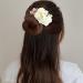 4-Piece Artificial Flower Hair Clips for Women - Metal Slide Feasts with Teeth - Wedding & Vacation Bun Accessories - Buy Online on GoSupps.com