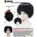 BECUS Afro Wig for Black Men - 8 Fluffy Tight Curls Human Hair Wig | 70's 80's Disco Rocker Costume | Free Wig Cap Included - Buy Online on GoSupps.com