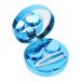 HOMSFOU 1 set starry sky glasses case contact lens case colored contact lenses care box container pp blue 7.5X7.5CM