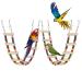 EndearingTails 2 Pack 10-Ladder Burlywood Bird Ladder Bridge, Made of Natural Wood and No Dyeing, Swing/Climbing Toys for Parakeet, Cockatiel, Finch, Lovebird, Monk Parakeet, Parrotlet