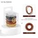 EVITA PERONI Spiral Hair Ties - Traceless Elastic Ponytail Holders (5 Pcs) - Brown/White/Clear Mix - Buy Online on GoSupps.com