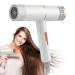 Professional Hair Dryer Infinitely Variable Speed Blow Dryer Hair Dryer | Fast Drying Light and Quiet Hair Care Without Damage for Travel Salon Styling Women Girls Hixip US White