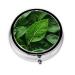 Green Leaf Natureround Pill Box 3 Compartment Round Pill Box Organizer &Portable Travel Pill Box for Traveling.