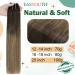 Easyouth Ombre Wire Hair Extensions Real Hair Balayage Black to Brown and Blonde 18 Inch 80g - #1B/6/27 - Buy Online on GoSupps.com