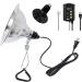 Simple Deluxe 150W Reptile Heat Bulb and 8.5 inch Clamp Light, 40-108 Degrees Fahrenheit Digital Thermostat Controller Included, for Amphibian Pet & Incubating Chicken 1 Set Bulb+Clamp Light+Thermostat