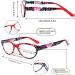 Buy SIGVAN Ladies Cat Eye Reading Glasses 5 Pairs Blue Light Blocking Fashion Readers for Women - Colorful 2.0x Spring Hinge Patterns - Buy Online on GoSupps.com