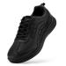 Fitville work shoes men wide non-slip shoes cooking shoes waterproof walking shoes light free-time shoes non-slip safety shoes without steel cap 44 EU far black