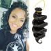 Ocean Wave Crochet Hair - 14 Inch 6 Packs Deep Wave Crochet Hair For Black Women Crochet Braids Synthetic Braiding Hair Extensions (14 inch 1B) 14 Inch(Pack of 6) 1B