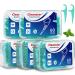 Beyaobn dental sticks 5-pack 300 pieces one-way tooth silk dental dental with a portable travel case and toothpick perfect for families hotels and travel
