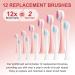 MAXWISDOM Toothbrush Electric with Holders 12 Sonic Toothbrush Heads Replacement 6 Modes Smart Timer 2 Hours Charge for 60 Days - Pink & White - Pack Of 18 - Buy Online on GoSupps.com