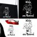 Kids on Board Cute Cartoon Reflective Car Sticker - Safe & Fun Black Design for Family Vehicles - Buy Online on GoSupps.com