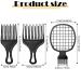 5 Piece Afro Twist Hair Comb Set - Twist Comb, Afro Pick, Curl Sponge Glove, Barber Tool - Red Black - Buy Online on GoSupps.com