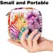 Colorful Watercolor Zebra Women's Napkin Storage Bag - Portable Period Pocket for Teens & Girls - Menstrual Cup & Breastfeeding Insert Holder - Buy Online on GoSupps.com