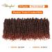 Umylar 10 Inch Pre-twisted Passion Twist Crochet Hair 8 Packs - Short Bohemian Braids Synthetic Extensions in 1B/350 - for Women - Buy Online on GoSupps.com